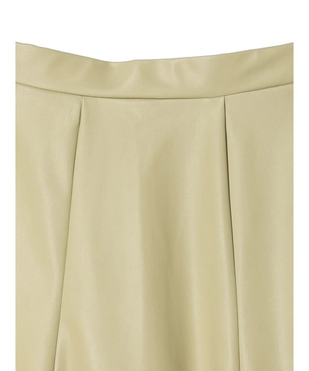 Green Parks レザーライクキリカエＡラインスカート Beige