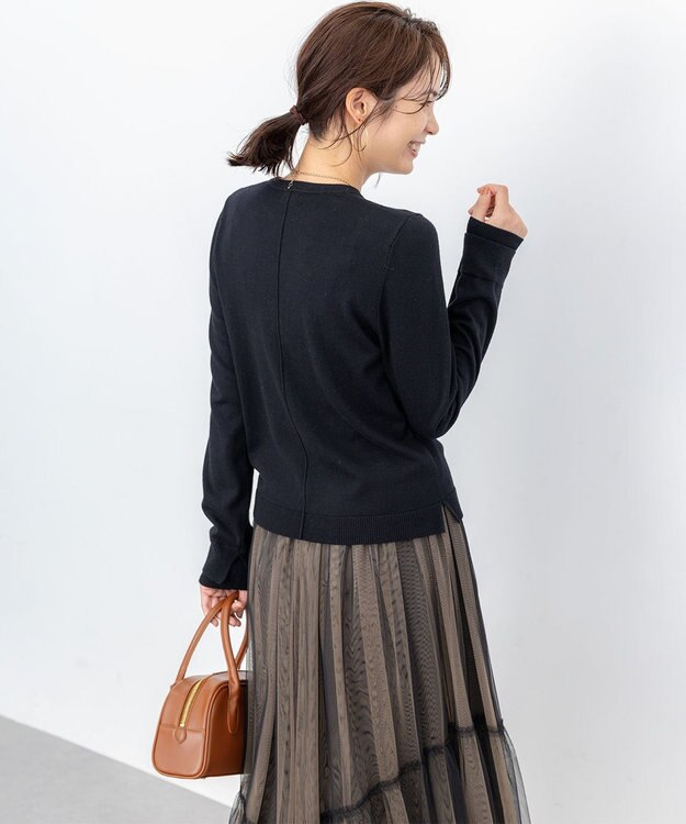 組曲 S ニューシックニットクルーネックプルオーバー ブラック系