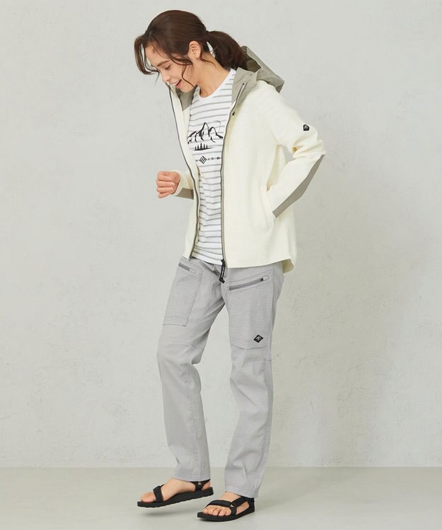 JOSEPH ABBOUD MOUNTAIN 【UNISEX】パワーストレッチリップコンビ パンツ ライトグレー系