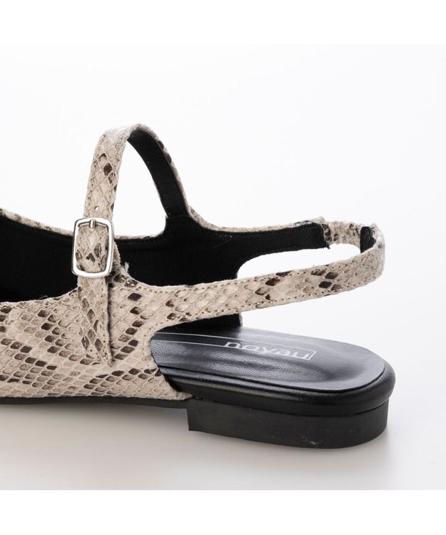 MODE ET JACOMO <noyau>ポインテッドトゥバックベルトパンプス ベージュカタオシ