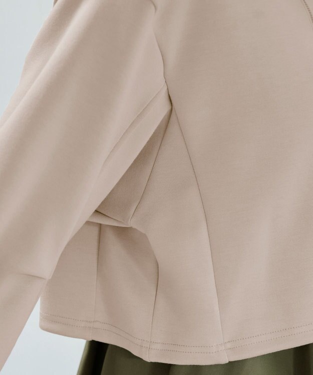 Tiaclasse 【2点セット・洗える】 ハーフジッププルオーバー＆ワンピース ベージュ