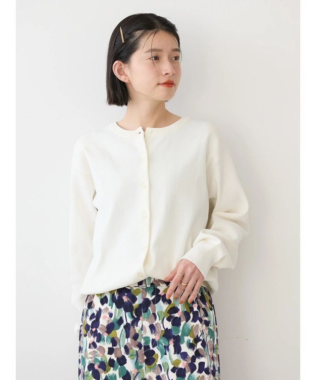 AMERICAN HOLIC エコカルットクルーネックカーディガン Ivory