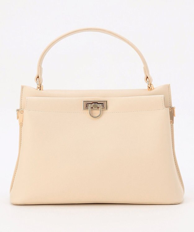 ANY SIS 【2WAY】スクエアミディトート バッグ アイボリー