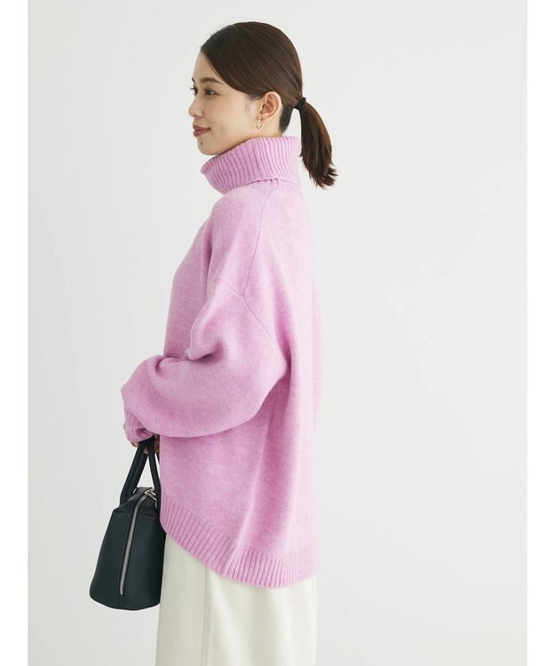 Green Parks ｆｕｗａっとメランジタートルニットプルオーバー Pink