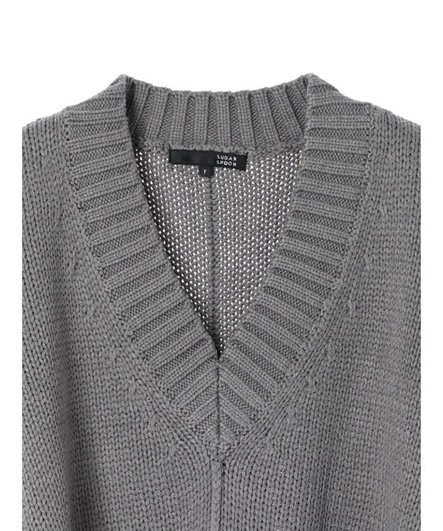 Green Parks ・ＳＵＧＡＲ　ＳＰＯＯＮ　ショートニットベスト Gray Mixture