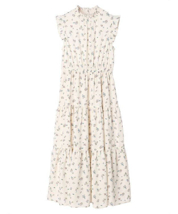 Green Parks ・ＥＬＥＮＣＡＲＥ　ＤＵＥ　フラワーｐｔティアードワンピ Ivory