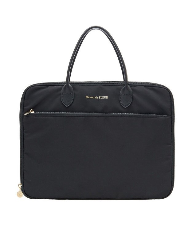 Maison de FLEUR レザーハンドルPCケース Black