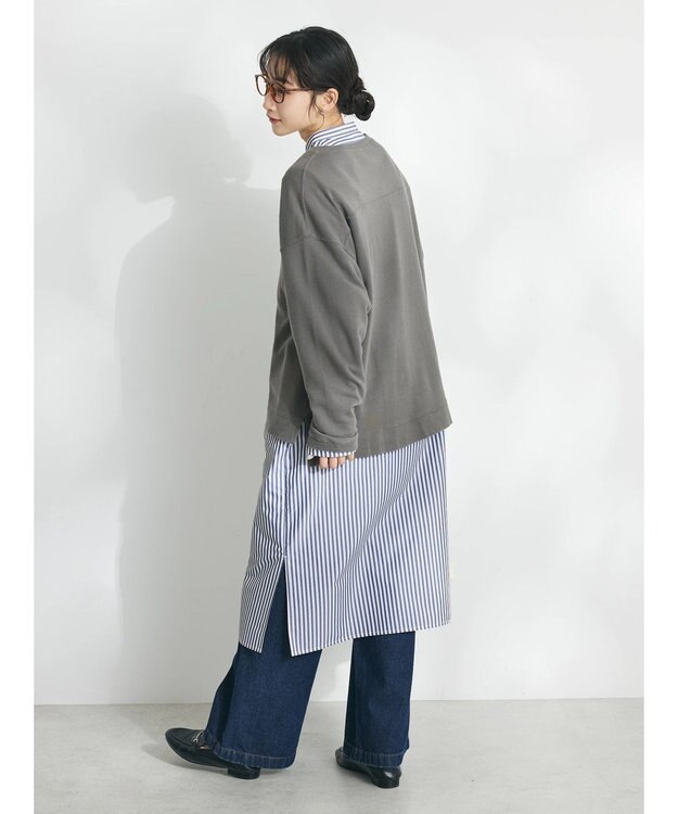 CRAFT STANDARD BOUTIQUE ミニ裏毛パウダー加工ＰＴ　Ｐ／Ｏ　Ｌ／Ｓ Charcoal Gray