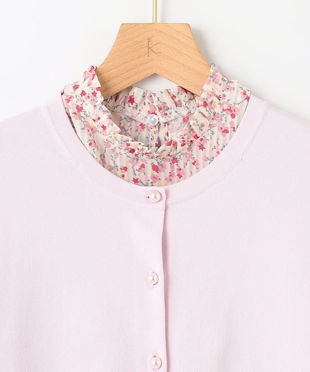 組曲 【WEB限定・2SET】フラワープリントアンサンブルニット ピンク系