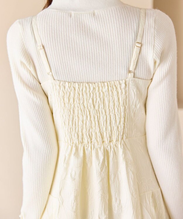 Feroux 【先行予約】ジャガードキャミ ワンピース アイボリー系