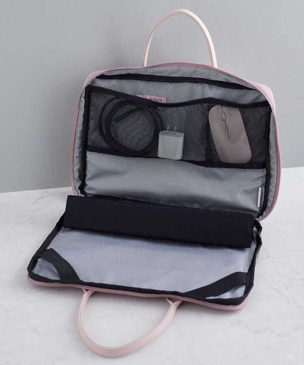 Maison de FLEUR レザーハンドルPCケース Pink