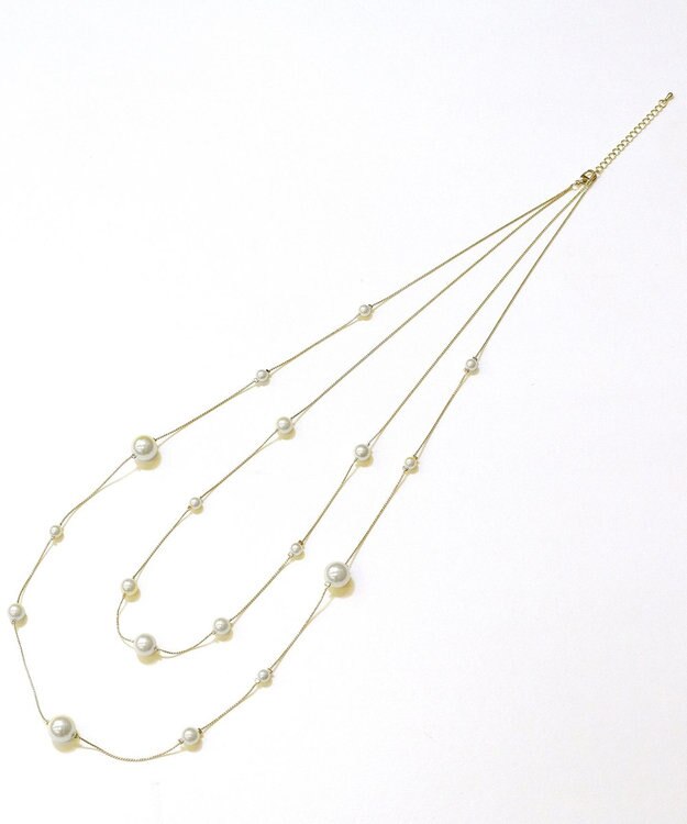 Tiaclasse マルチパールネックレス ゴールド