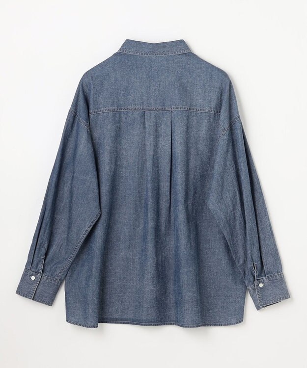 ANY L シアーデニムオーバーシャツ フェードインディゴ