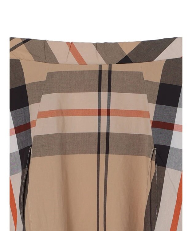 earth music&ecology ＢＩＧチェックフレアスカート Beige