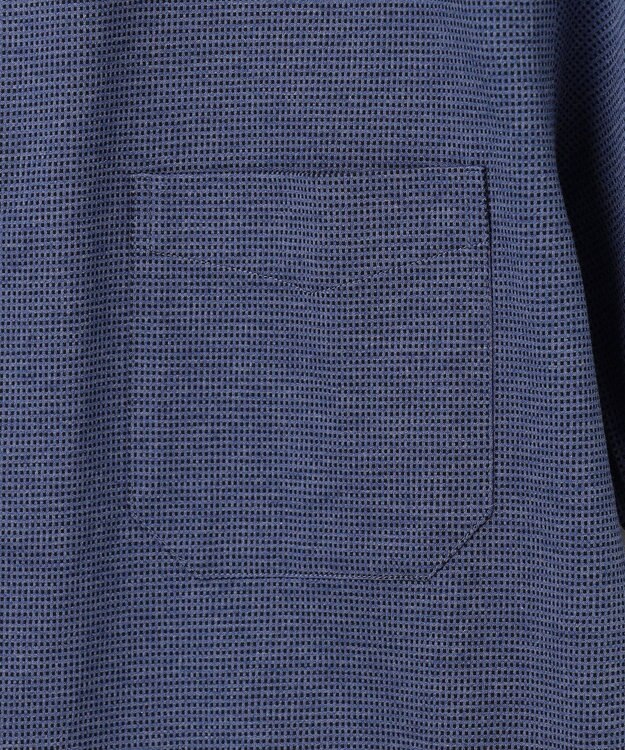 JOSEPH ABBOUD 【快適な着心地/イージーケア】コンパクトジャージースクエアジャガート 半袖 シャツ サックスブルー系7