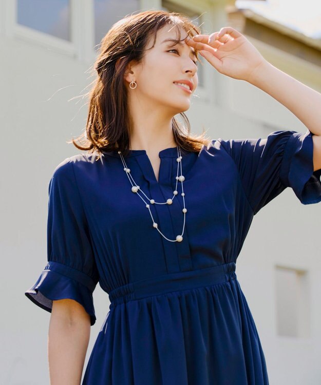 Tiaclasse マルチパールネックレス シルバー