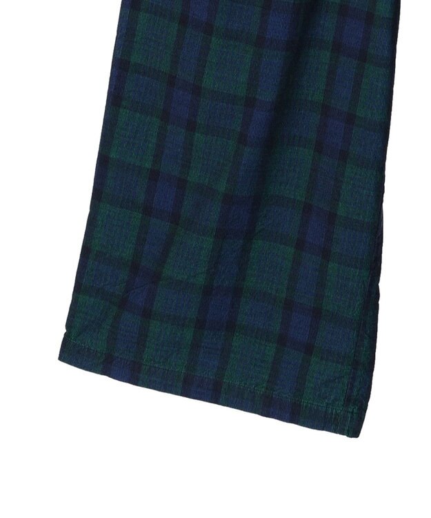 CRAFT STANDARD BOUTIQUE コーデュロイワイドイージーパンツ Check Navy