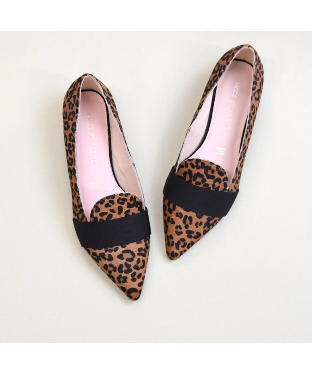 MODE ET JACOMO <MODE ET JACOMO>ラインストーン付きフラットパンプス ブラウン