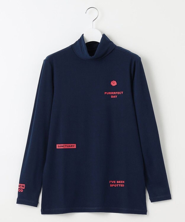 PW CIRCULUS 【WOMEN】【吸湿発熱】ウォーム モックネック カットソー ネイビー系