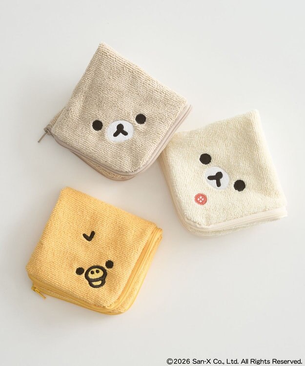 earth music&ecology 【予約】リラックマ×earth 2wayジップハンカチ B