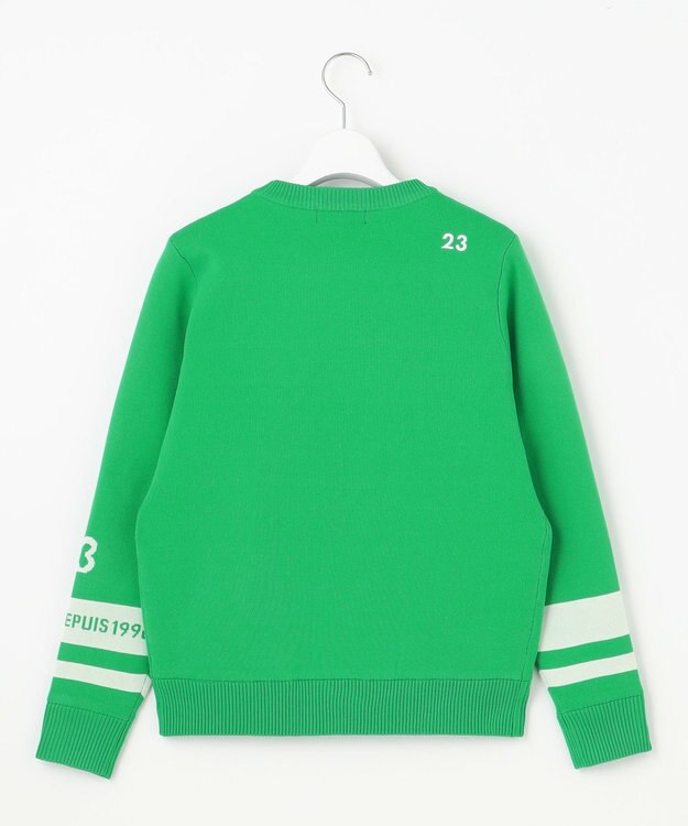 23区GOLF 【WOMEN】【ウォッシャブル】グラフィックダブルジャガードニット ピーコックグリーン系