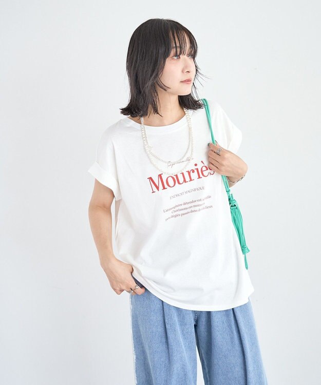 Green Parks 汗染み防止フレンチロゴＴシャツ Red