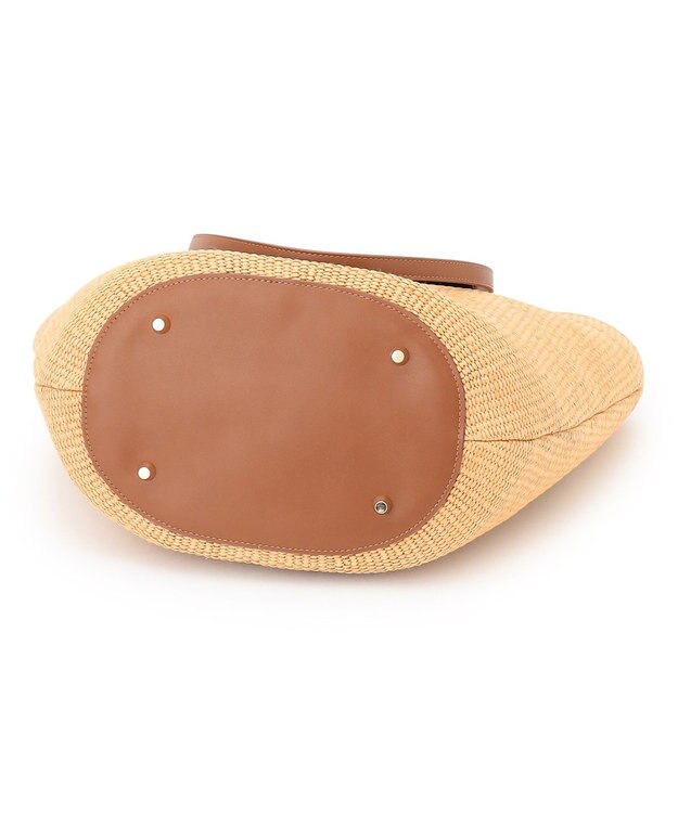 23区 雑材 トートバッグ ナチュラル×ブラウン