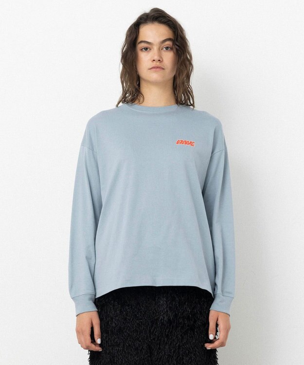 NAVE 【xNAVE】Six Sence Recordコラボ グラフィックロングスリーブT スカイブルー系