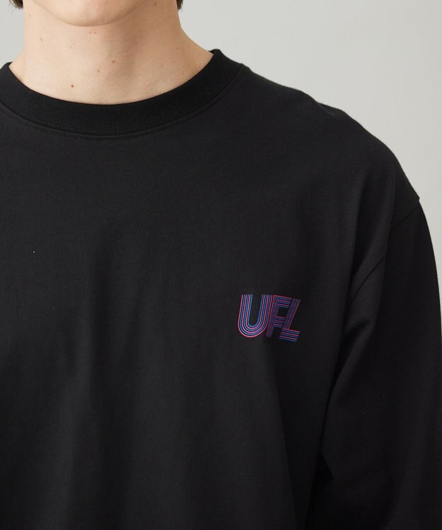 UNFILO MENS BASIC グラフィック ロンT ブラック