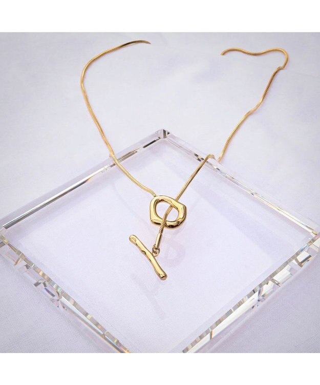 blancotokyo 【金属アレルギー対応】ニュアンスラリエットネックレス FLUIR ゴールド