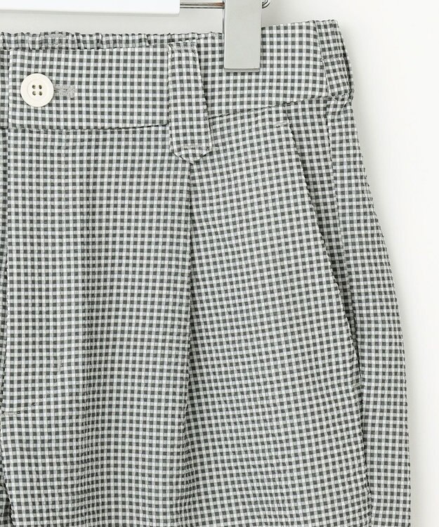 23区GOLF 【WOMEN】【撥水】ギンガムサッカー テーパードパンツ グレー系3