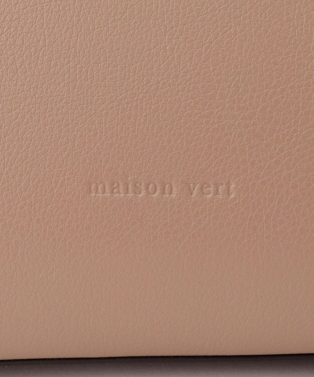 LA BAGAGERIE 【maison vert】 【超軽量・多収納】バイカラーリボンショルダーバッグ グレージュ