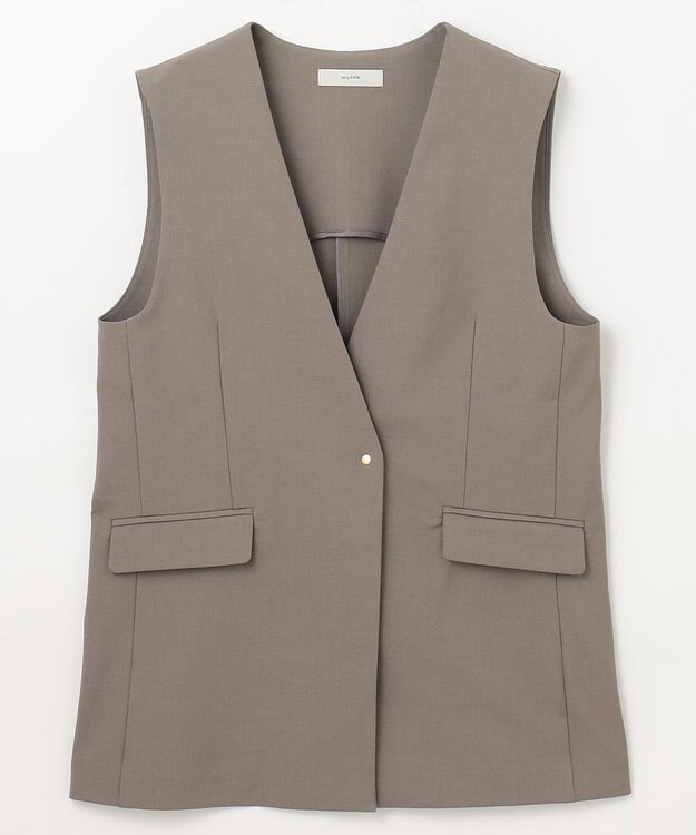 ANY 【セットアップ可能/ストレッチ】イージーケアジレ モカ