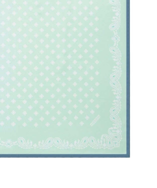 MOONBAT 【シルク100%】MACKINTOSH PHILOSOPHY(マッキントッシュ フィロソフィー）幾何柄 シルクプリントスカーフ 日本製 68cm×68cm UV対策 ミントグリーン