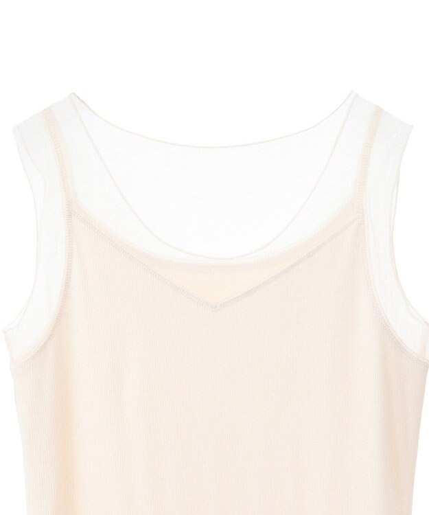 YECCA VECCA チュールMIXリブインナー Ivory