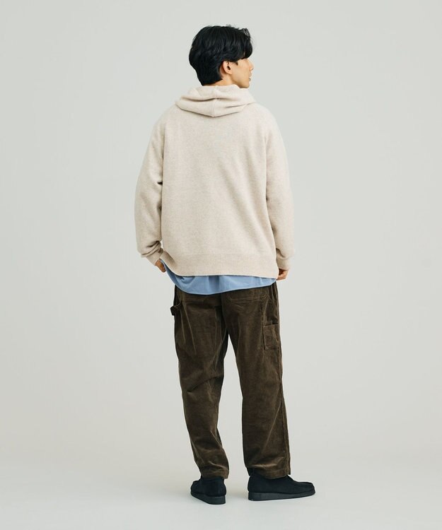J.PRESS YORK STREET 【UNISEX】ウールカシミヤ フーディニット ベージュ系