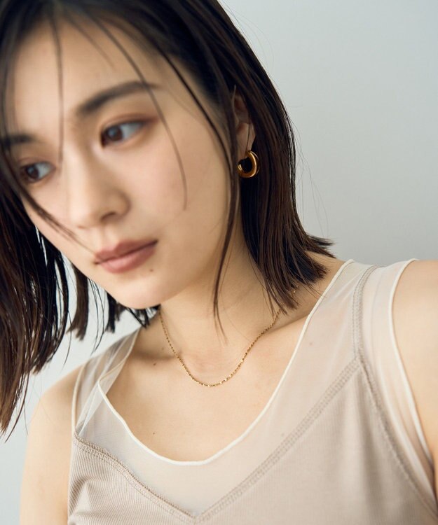 YECCA VECCA チュールMIXリブインナー Beige