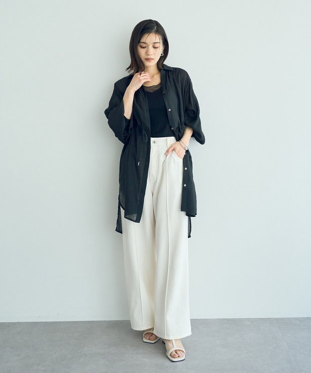 YECCA VECCA チュールMIXリブインナー Black