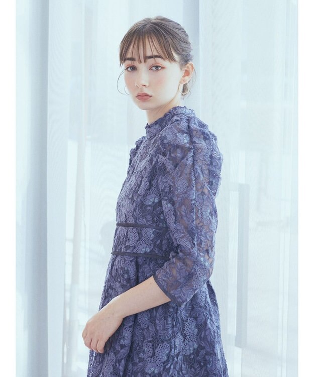 earth music&ecology 総レースワンピース Blue