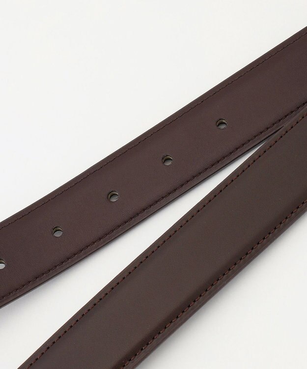 J.PRESS MEN 【定番】スムースレザー ドレスベルト ダークブラウン系