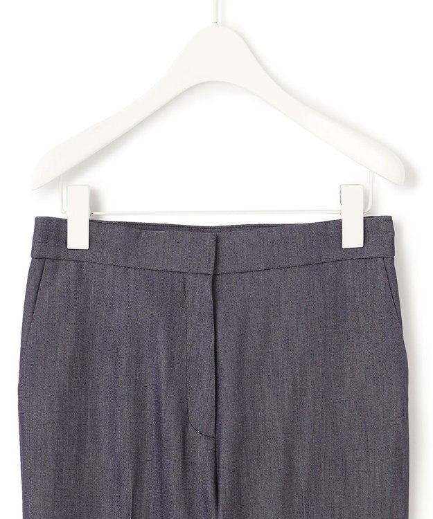 ICB L 【洗える】リアクティブソフトデニム　セミフレアパンツ インディゴ系