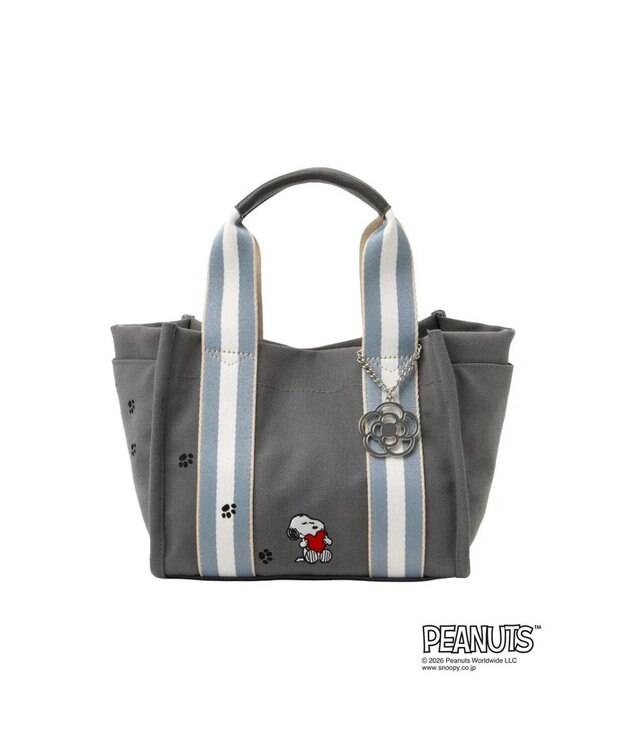 CLATHAS SNOOPYキャンパス ２wayトートバッグ（小） グレー