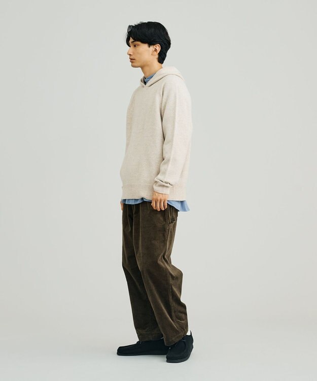 J.PRESS YORK STREET 【UNISEX】ウールカシミヤ フーディニット ベージュ系
