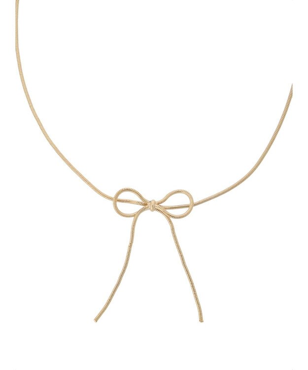 Green Parks ・ＨＡＬＦ　ＴＩＭＥ　メタルリボンネックレス Gold