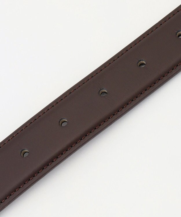 J.PRESS MEN 【定番】スムースレザー ドレスベルト ダークブラウン系