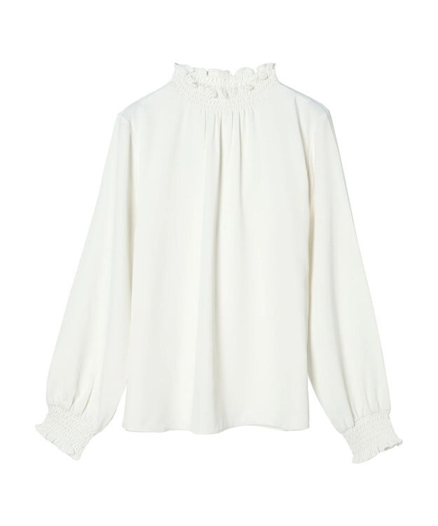 earth music&ecology シャーリングブラウス Off White