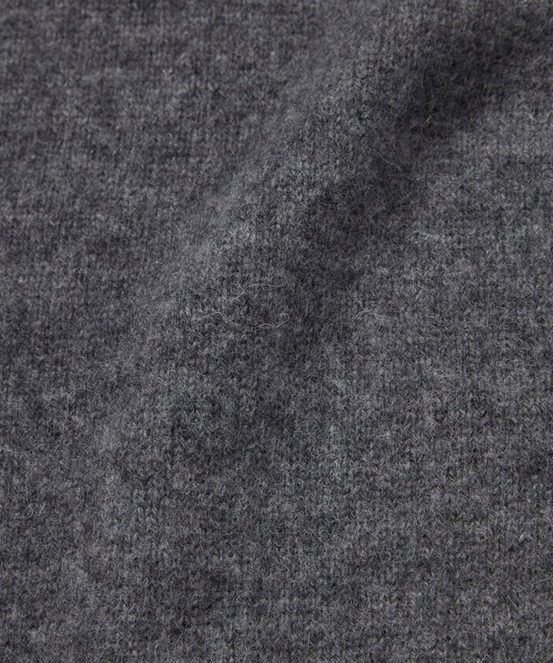 TOQUE 〈大草直子さんアドバイザー〉ベビーアルパカ×ウール縮絨ニットカーディガン チャコール