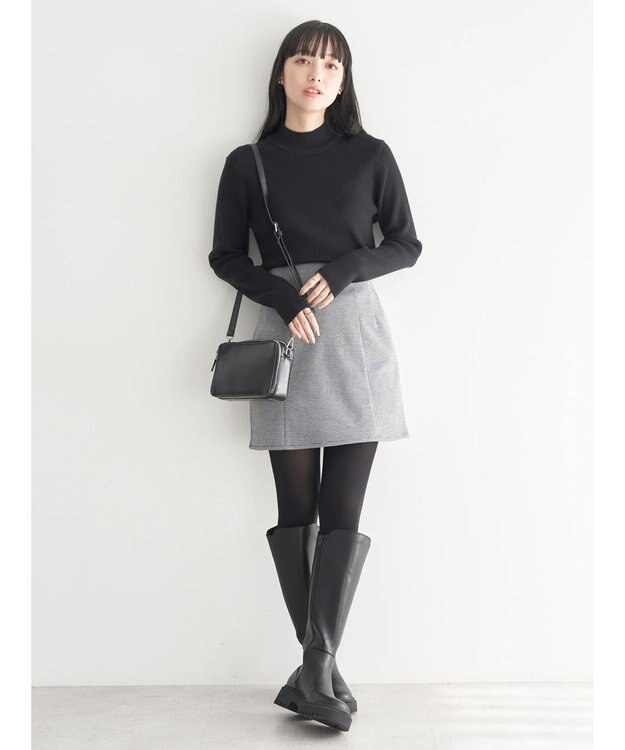 earth music&ecology ミニスカート Hounds Tooth