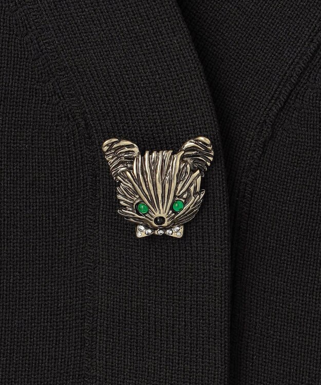 組曲 S 【組曲×setsuko sagittaire】kinakoスポンディッシュ ニットジャケット ブラック系