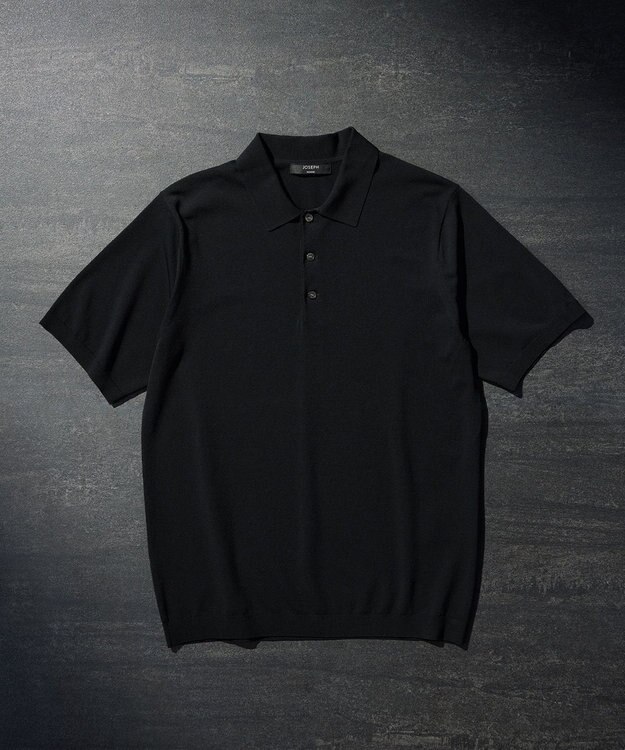 JOSEPH HOMME 【WEB限定カラーあり】【洗える/ストレッチ】リュクスレーヨン　ポロニット 【WEB限定カラー】ブラック系